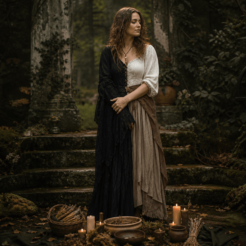 Gothic Witch Dress or Renaissance Peasant Dress