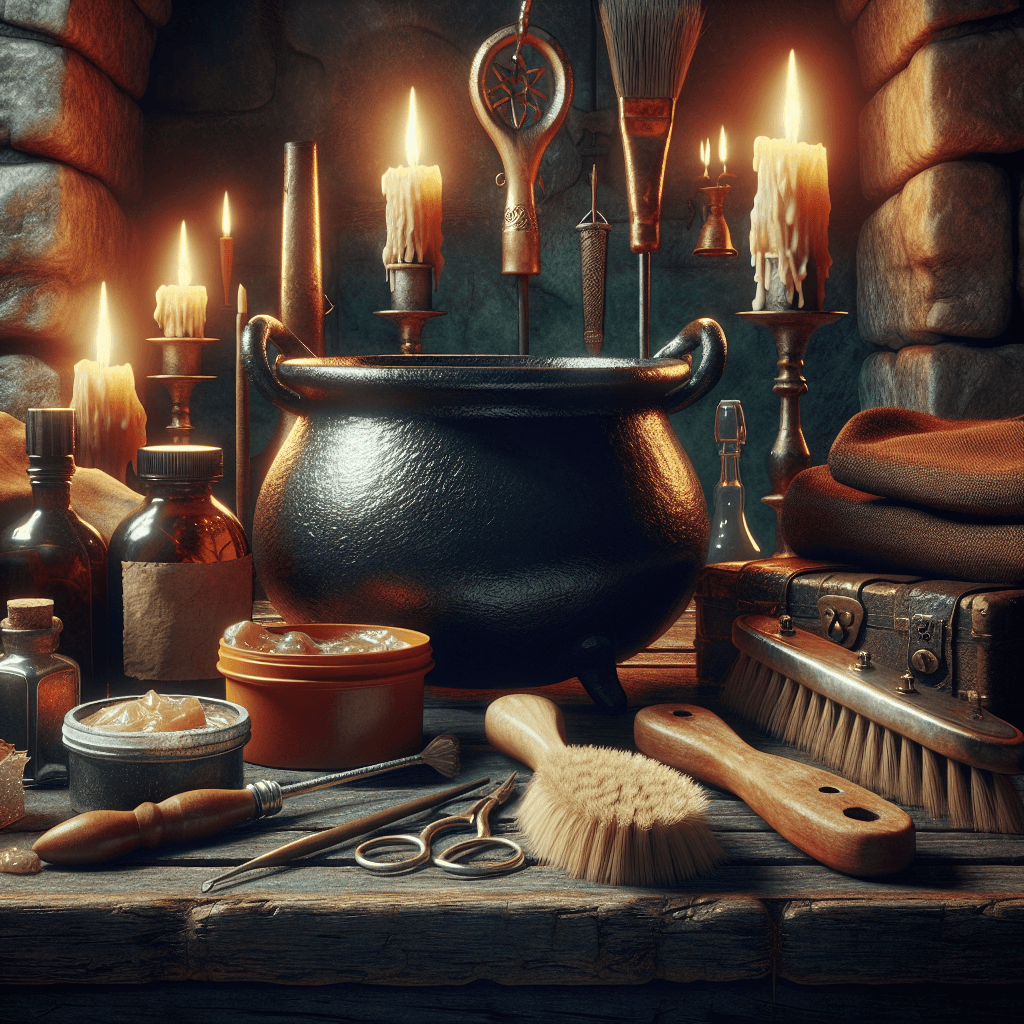 How do you clean and maintain a cast iron cauldron to prevent rust and extend its lifespan?