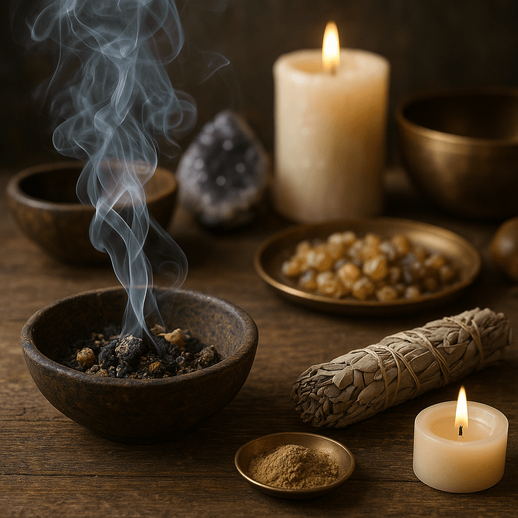How do you cleanse and purify a sacred space before performing spiritual rituals at home