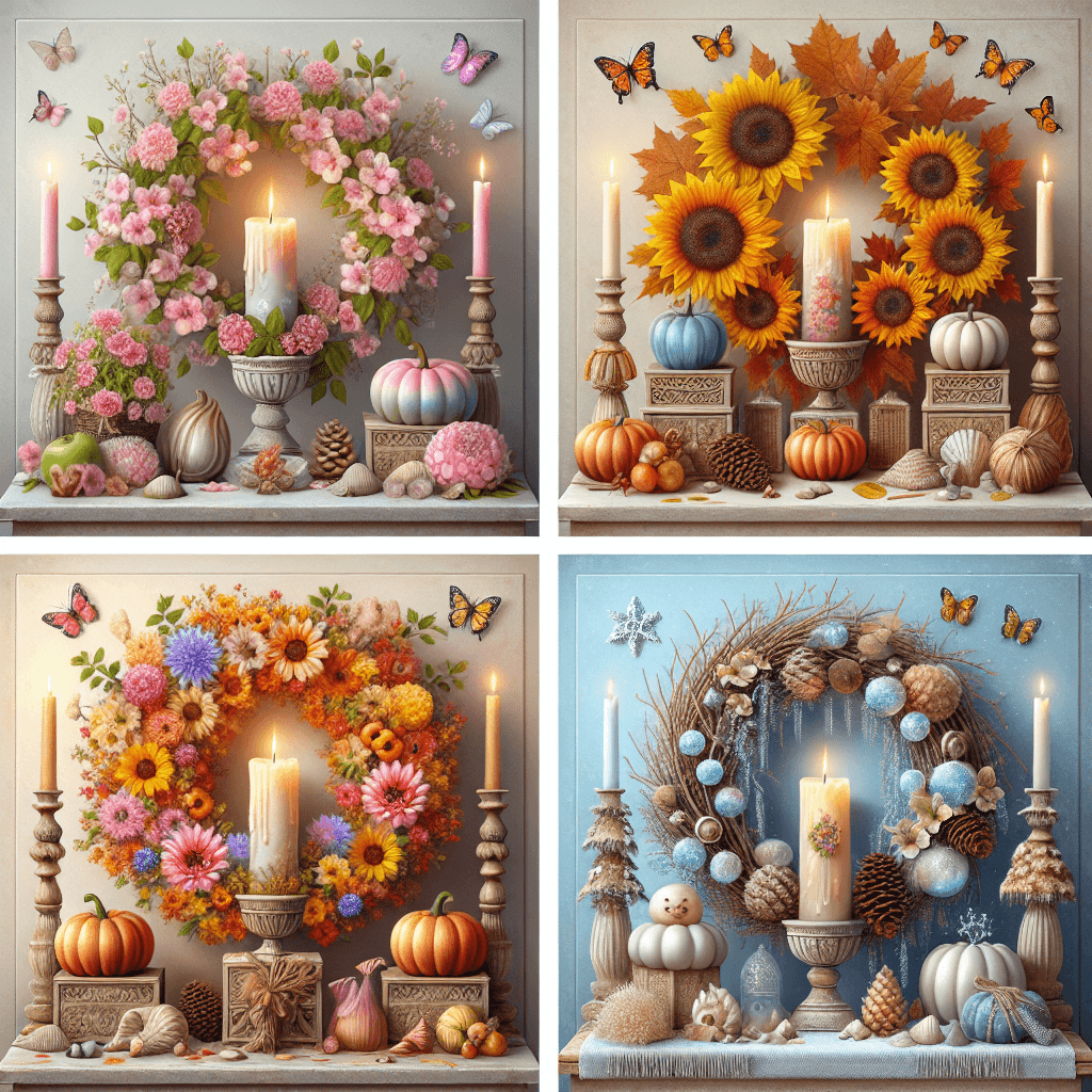 How do you decorate an altar for different seasons throughout the year