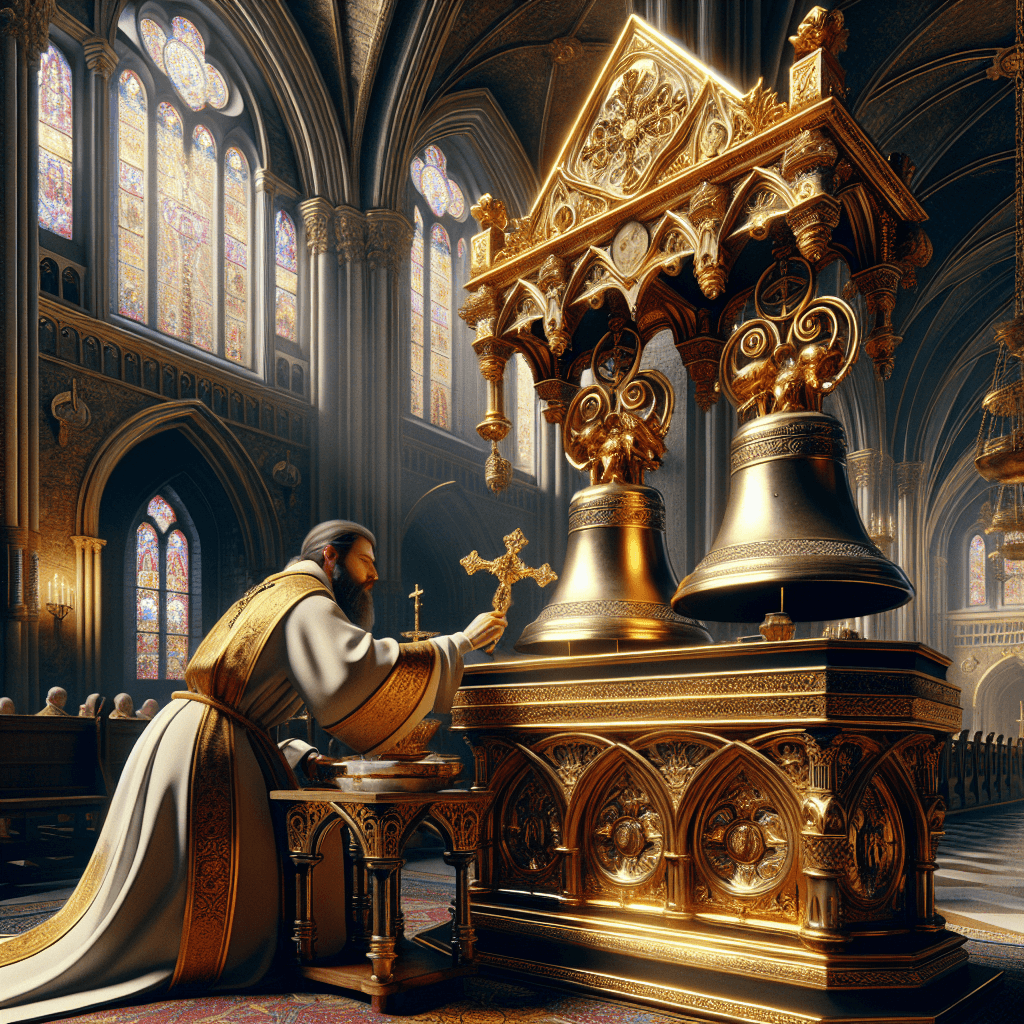 How do you properly bless new altar bells before using them in church services