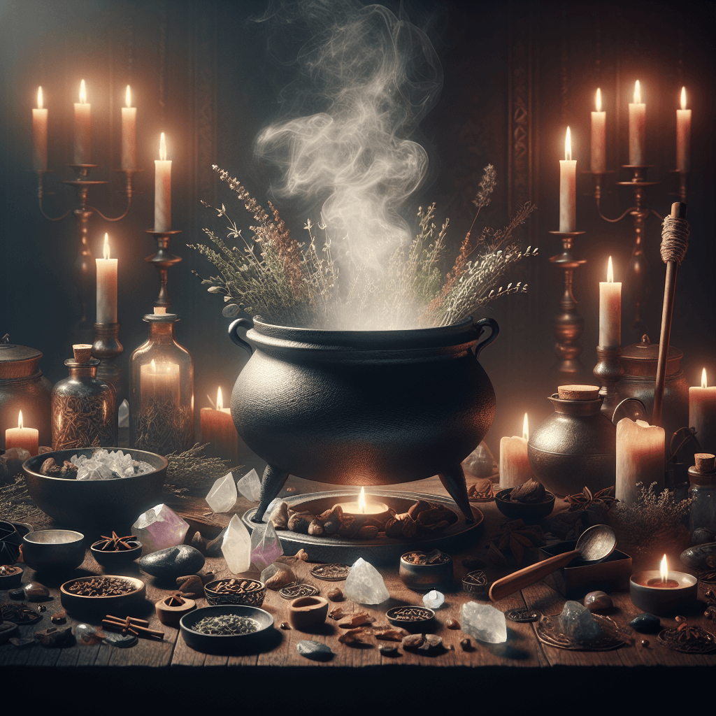 How do you properly cleanse and consecrate a new cauldron for witchcraft rituals