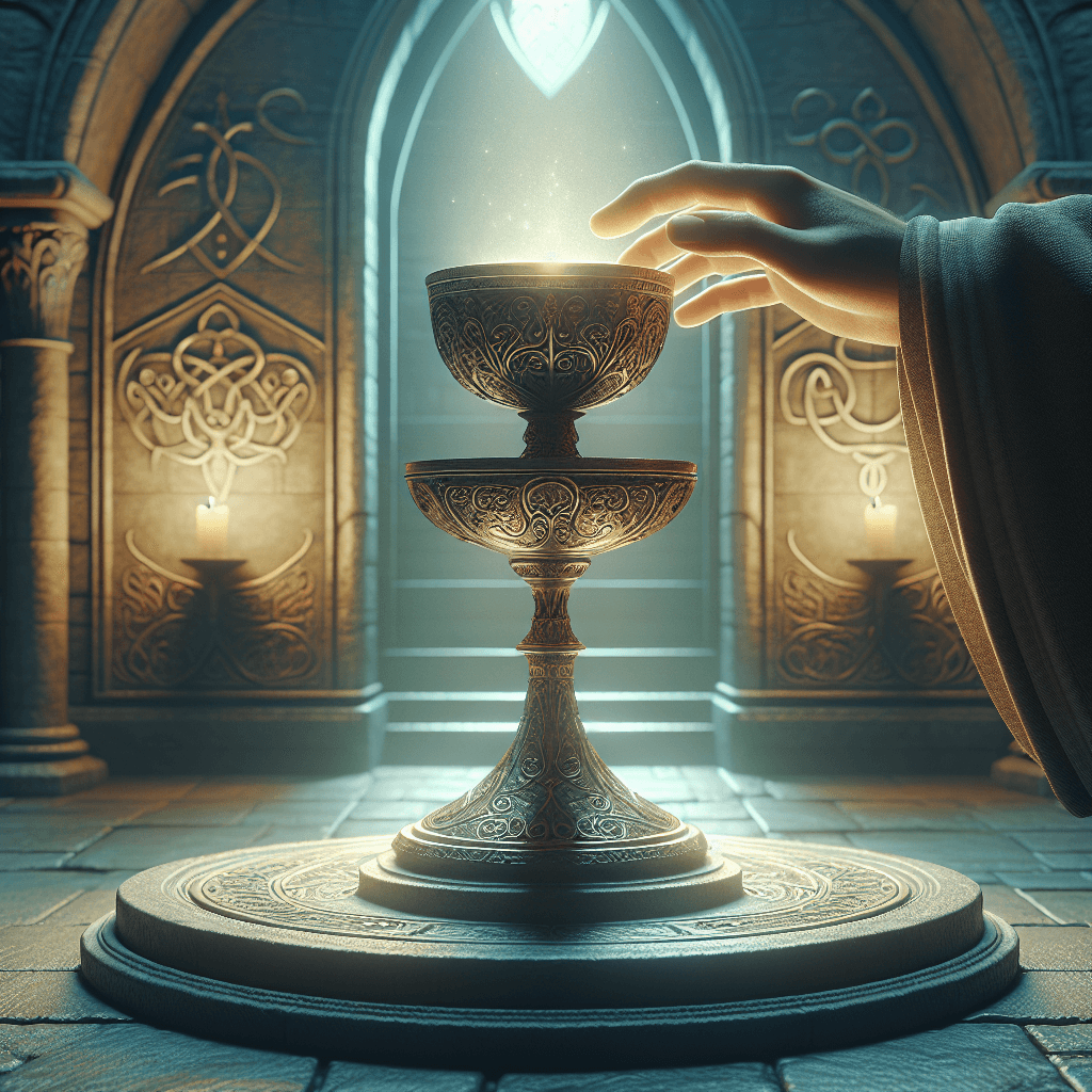 How do you properly consecrate a ritual chalice for the first time in Wiccan practice?