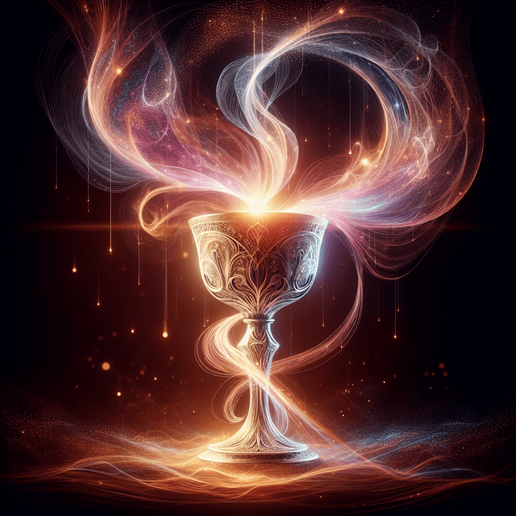 How do you use a chalice to set intentions and amplify spiritual energy during meditation?