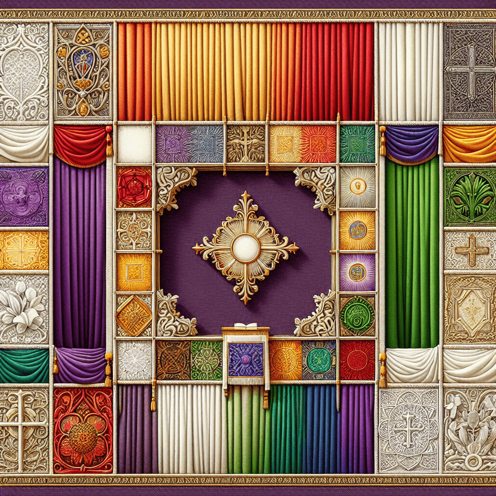 What do different altar cloth colors mean in spiritual and religious practices