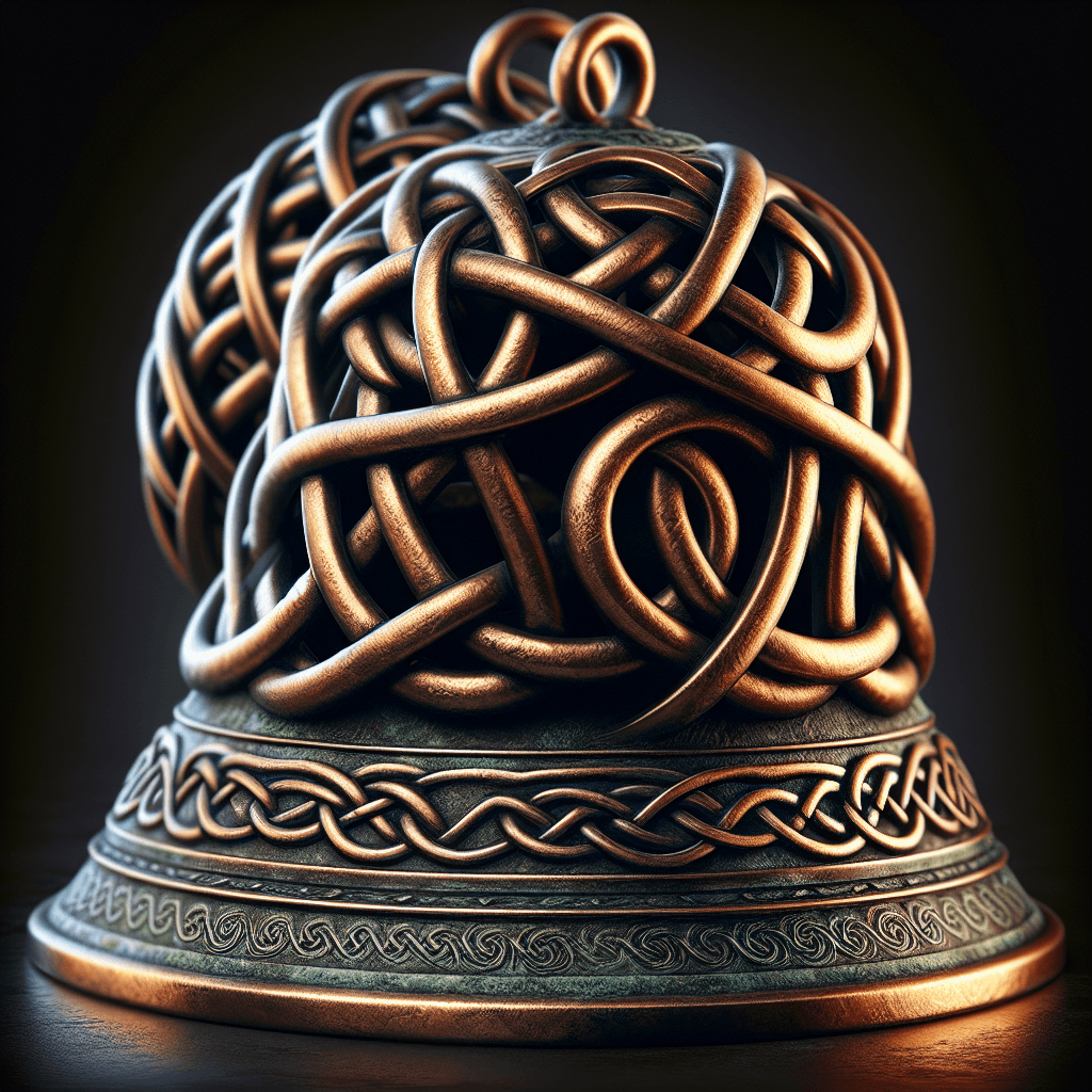 What do the different Celtic knot patterns on bells symbolize and mean?