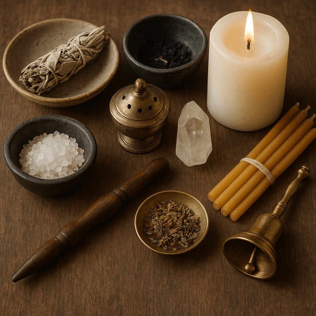 What essential tools do you need to set up your first altar for spiritual practice?
